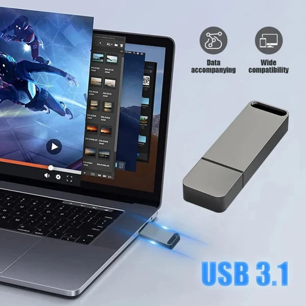 Lenovo 16TB Flash Drive USB 3.2 Super High Speed Transfer Type-c 2-In-1 Metal U Disk Waterproof Portable Memoria Usb Flash Disk - Image 6